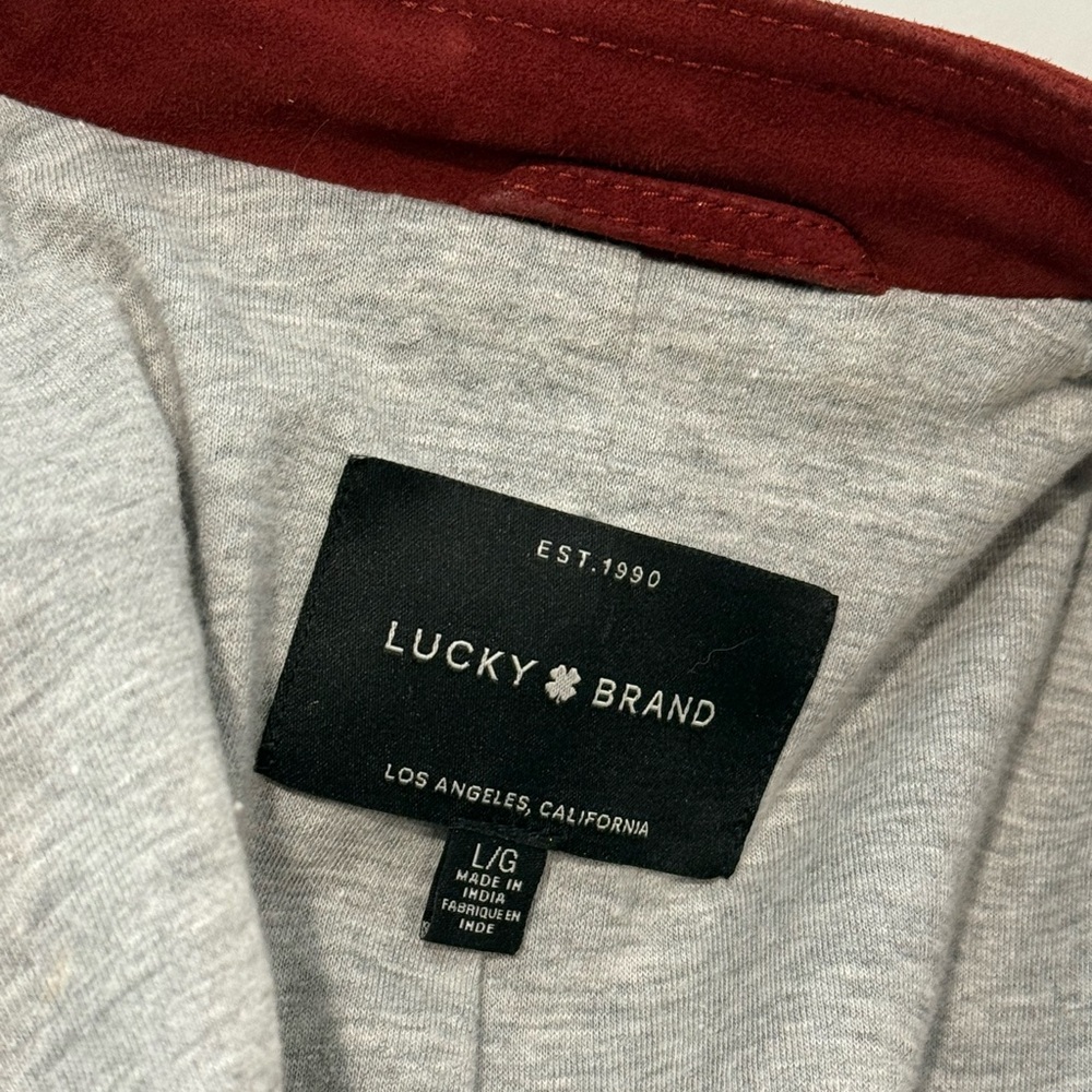 Lucky Brand Women's Suede Zip Jacket - Deep Burgundy - Picture 3 of 3